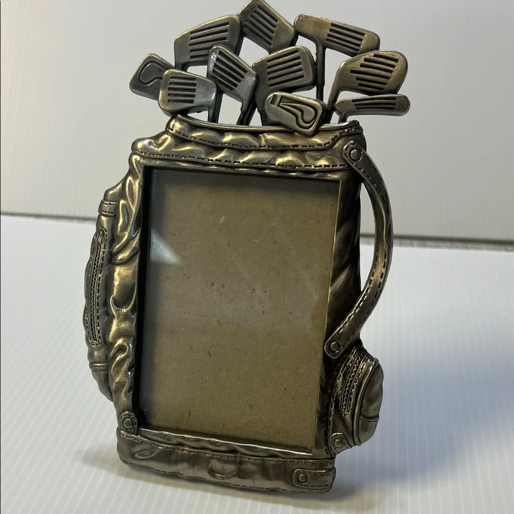 Antique Silver Golf Club Picture Frame